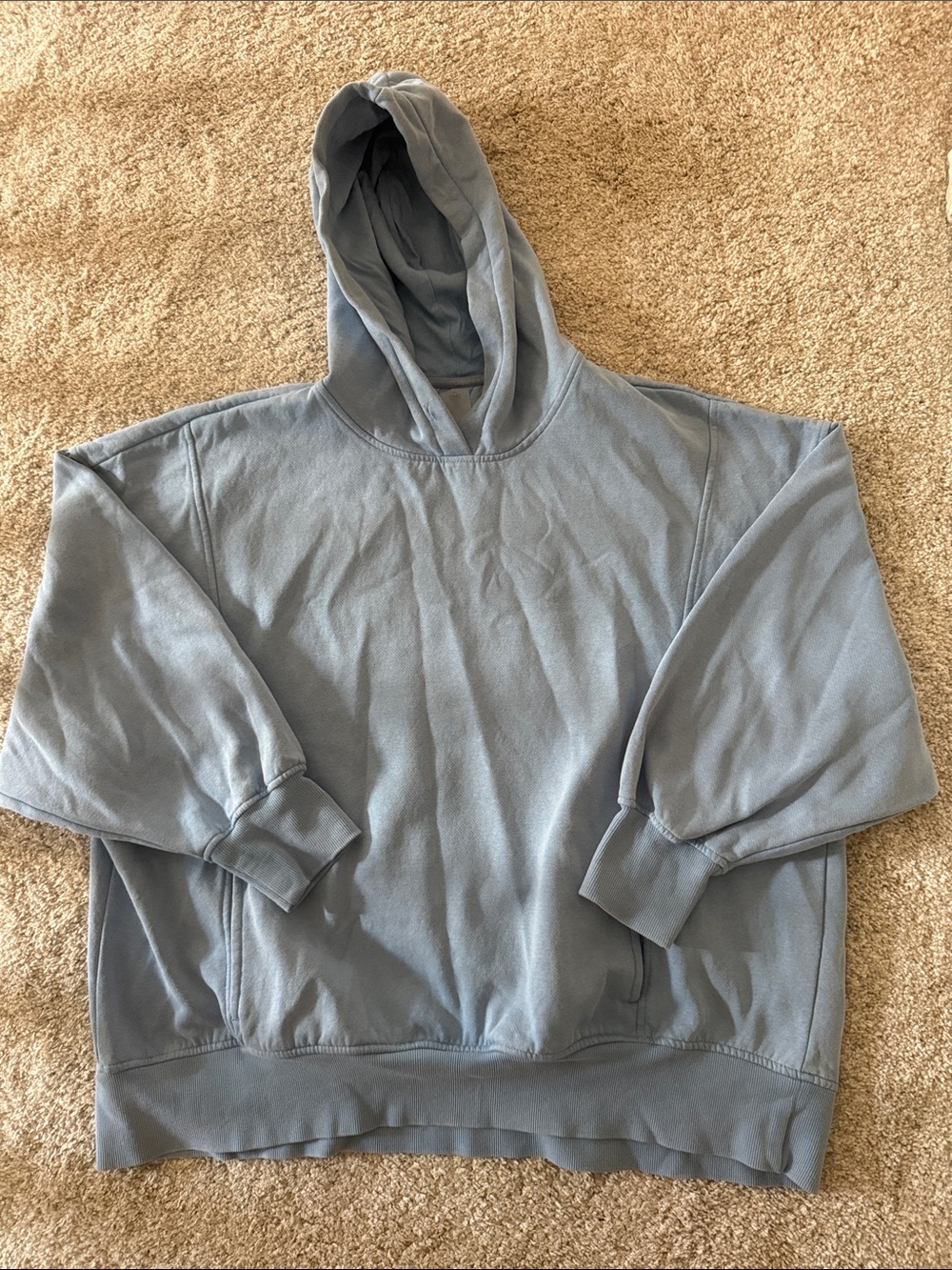 Women’s Oversized Hooded Sweatshirt - Slate Blue